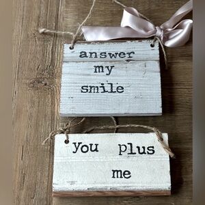 Wedding Decor Wooden Love Signs. Neutral Colors | Tier Stand Decor. 6”W 3